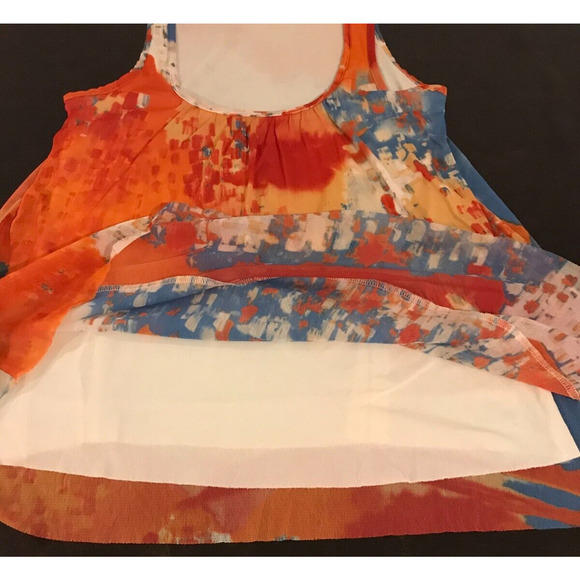 ANTHROPOLOGIE WESTON WEAR VISUAL LANGUAGE MULTI-COLOR TANK TOP - EXTRA SMALL - Picture 7 of 8
